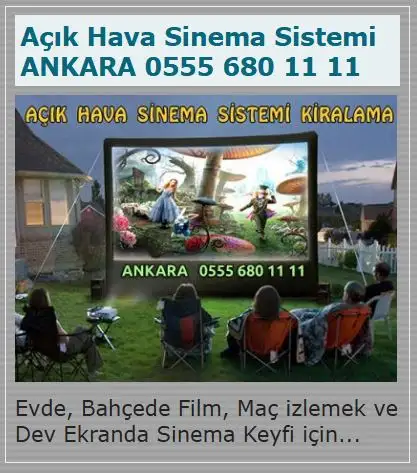Açık Hava Sinema Sistemi Kiralama Ankara